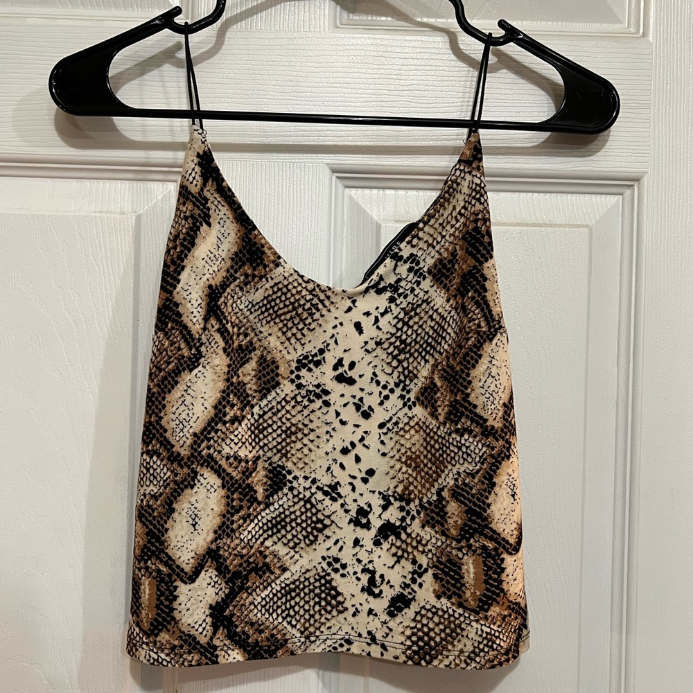 Snakeskin print tank
